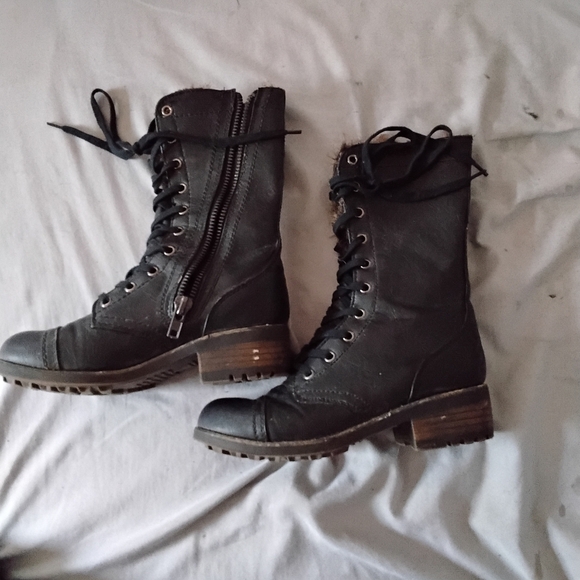 Dollhouse Fur Lined Combat Boots - Picture 1 of 5